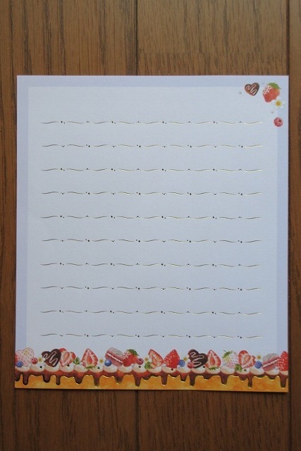 いちごのレターセット 文通生活